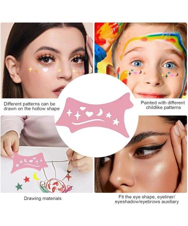SHZONS Eyeshadow and Eyeliners Stencils Pad | Soft Precision Eyeliners Stencils - Reusable Cleaning Cloths Eye Liners Contour for Makeup Beginners & Beauty Lovers Pink - Buy Online on SooperMarket.com