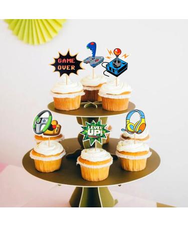 Cyodoos 48Pcs Video Game Cupcake Toppers Assembled Game On Controllers Cupcake Picks GamePad Cake Decorations for Game Theme Baby Shower Kids Boys Girls Birthday Anniversary Party Decorations Supplies - Buy Online on SooperMarket.com
