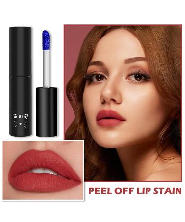 AWCCXMYM Peel Off Lip Stain Lip Tint Matte Lipstick Nude - Long Lasting Waterproof Lip Gloss 24hr Non Fade Makeup - Buy Online on SooperMarket.com