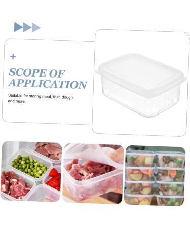 FUNOMOCYA 6pcs Crisper Containers for Food Refrigerator Organizer Keeper Kitchen Vegetable Boxes Dumpling - Buy Online on SooperMarket.com