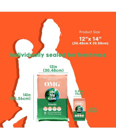 Koreafood OMG OH My Gim Seaweed Snacks - Vegan Sea Salt & Green Tea 16 Pack | Dried Nori & Algae Chips | Authentic Korean Food - Buy Online on SooperMarket.com