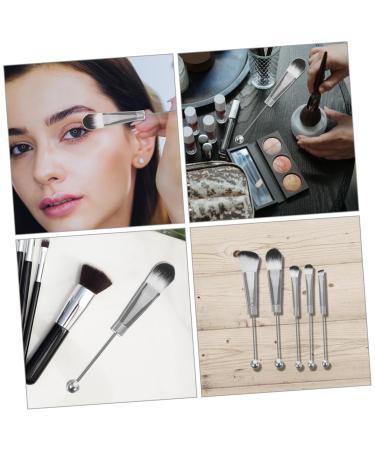 Buy 2 Sets of Metal Handle Makeup Brushes for Women | Eye Shadow Brow & Loose Powder Brush Perfect for Flawless Eye Makeup & Blush Application | High-Quality Artificial Fiber - Buy Online on SooperMarket.com