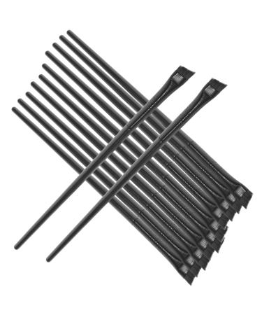 Mikinona Flat Concealer Brush 12pcs Eyeliner Brush Eye Shadow Brush Flat Eyeliner Brush Eyeshadow Eyeliner Make up 14.5x0.7x0.5cm Black