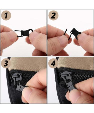 12 Pack Zipper Sliders - Durable Replacement Zipper Pulls for Suitcases Backpacks & Clothes - Black Zip Repair Solution - Buy Online on SooperMarket.com