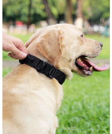 Joyal Tactical Dog Collar - Heavy-Duty Handle for Medium Dogs | QR Code Dog Brand | Black M Size - Buy Online on SooperMarket.com