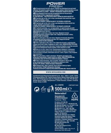 NIVEA Power Fresh Shower Gel 500 ml - Buy Online on SooperMarket.com