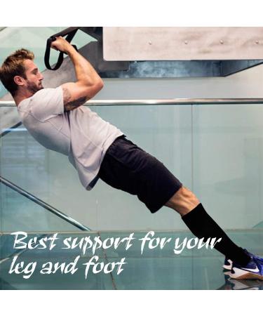 Actinput Compression Stockings for Men & Women - 4 Pairs Colorful Support Socks for Sports Travel & Nursing - Size S-M - Black 4101 - Buy Online on SooperMarket.com