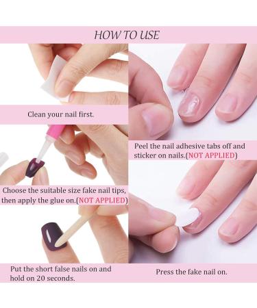912 Colorful Short False Nails Square EBANKU | Full Cover Acrylic Press on Nails for Women Girls | DIY Nail Art (38 Colors) - Buy Online on SooperMarket.com