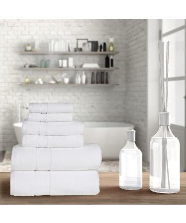 Nova Luxury Linen - Hotel Quality Turkish Towel Set (6 Pcs, Pure White) - Buy Online on SooperMarket.com