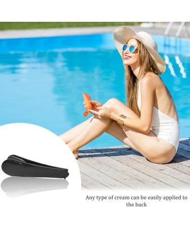 Back Applicator Long Handle Lotion Applicator for Back Portable Travel Self Sunscreen Applicator with Long Reach Folding Handle for Elderly Women (Black) cream applicator - Buy Online on SooperMarket.com