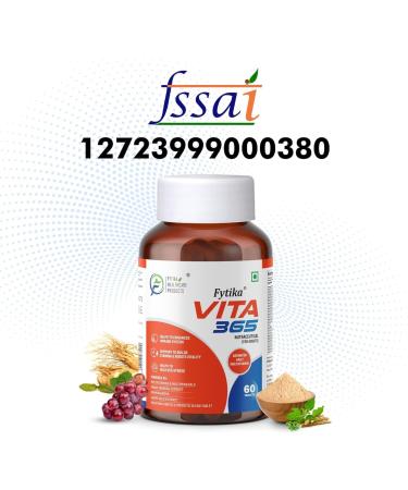 FYYTIIKA HEALTHCARE PRODUCTS Vita 365 Multivitamin With Probiotics Vitamin B12 Zinc Biotin Mineral Ginseng & Ashwagandha Enhances Energy Stamina Immunity Hair and Skin (Pack of 1) Tablet - Buy Online on SooperMarket.com