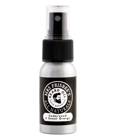 Beard Oil with Cedarwood and Sweet Orange Pure Essential Oils by Mrs Frisbee's All Naturals/Handmade/Natural/Vegan (50ml)