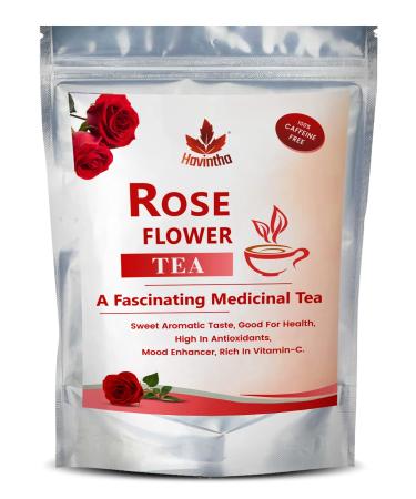 Havintha Natural Rose Tea | Herbal Tea - Rose Petals for Hair and Skin | High in Vitamin C - 50 gm