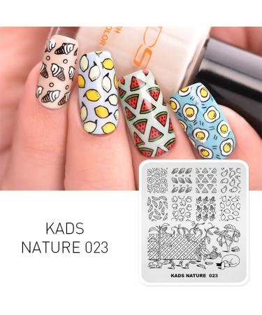 Nail Art Stamping Plates | Fruit & Vegetable Ice Cream Patterns | DIY Manicure Tools NA023 - Buy Online on SooperMarket.com