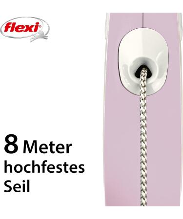 Shop Flexi Dog Leash - Extendable with Soft Handle | 3m 5m 8m | Perfect for Small Dogs (8-20kg) - Pink Rose - Buy Online on SooperMarket.com