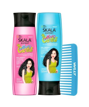 SKALA Expert Mais Cachos Shampoo and Conditioner 325ml Kit with Comb - Color May Vary