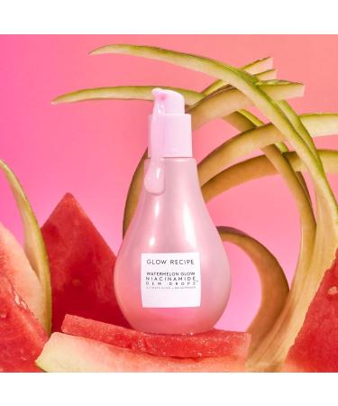 Glow Recipe Watermelon Glow Niacinamide Dew Drops Hydrating Serum - Jumbo Size 80ml | Lightweight Facial Serum & Liquid Highlighter - Buy Online on SooperMarket.com