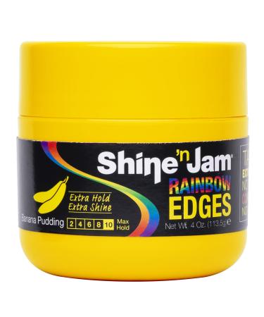 Shine 'n Jam Rainbow Edges - Banana Pudding - 4 oz (Pack of 2) Banana 4 Fl Oz (Pack of 2)