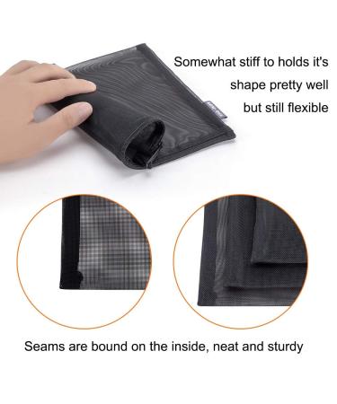 6-Piece Cosmetic Pocket Set - A5 & A6 Black Zip Bags for Travel | Stylish Pencil Case & Hanging Organizer - Buy Online on SooperMarket.com