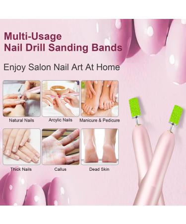 100Pcs 120 Grit Nail Sanding Bands for Nail Drill | Professional Nail Drill Sanding Tools with Boxed Case | Ideal for Removing Gel, Dip Powder, and Poly Nail Gel - Buy Online on SooperMarket.com