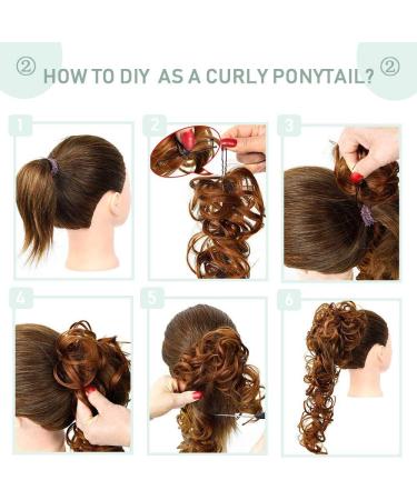 SEGO Hairpiece Extensions - Real Hair Long Messy Bun Updo Voluminous Dark Brown #2 - International Shipping Available - Buy Online on SooperMarket.com