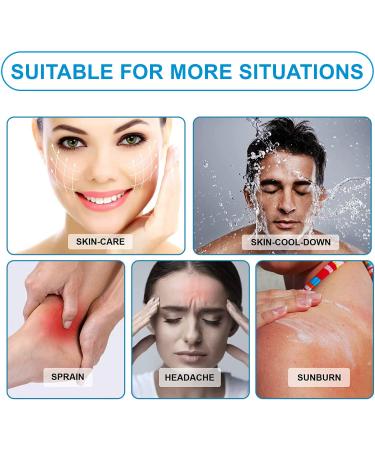 Yiclick Facial Ice Roller for Face and Eye Puffiness Relief - Upgraded Ergonomic Design, Migraine Relief, Beauty Skincare Gift - Blue - Buy Online on SooperMarket.com