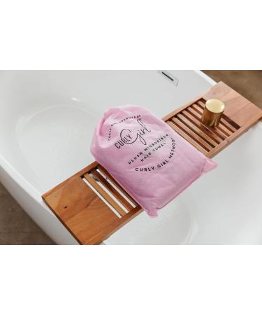 Curly Girl Microfiber Hair Towel with Strap - Fast Drying Anti-Frizz Waffle Design for Curly Hair - Lavender - Buy Online on SooperMarket.com