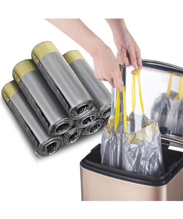 RTBQJ-At garbage bag 12L liter trash bag garbage bag fixing tape 12l opaque with a handle tear-resistant and liquid-tight (45 * 50cm 75 pieces Silbrig 12 l