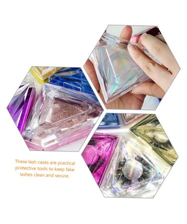 NOLITOY Eyelash Storage Box - 6 Pcs Lash Tray Organizer for False Eyelashes | Crystal Plastic Lash Case | Perfect Eyelash Holder 8.3x8.3CM - Buy Online on SooperMarket.com