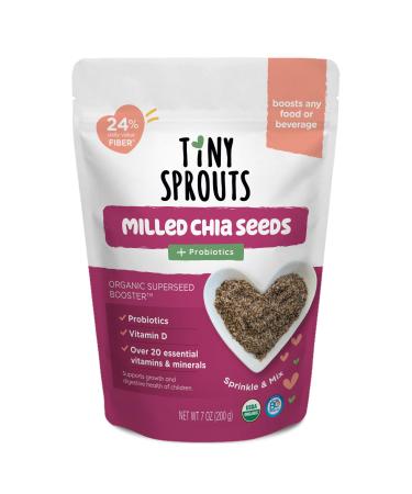 Superseed Organic Milled Chia Seed with VITAMIN D + PROBIOTICS Omega-3s Prebiotic Fiber Protein Seeds for 6M+ Babies Toddlers & Kids for Immune & Digestive Support (7oz x 1 Pack) Chia Seed 7 Ounce (Pack of 1)