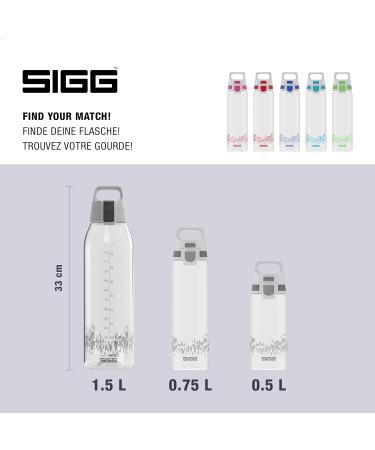 SIGG Tritan Renew 0.5L/0.75L/1.5L Drinking Bottle - Carbonated Drinks Dishwasher Safe Leak-Proof Scratch-Resistant BPA-Free - Total Clear Anthracite - Buy Online on SooperMarket.com