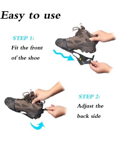 Carryown Ice Snow Grips Traction Cleats - M (Men 5-8/ Women 7-10) 10 Studs - Buy Online on SooperMarket.com