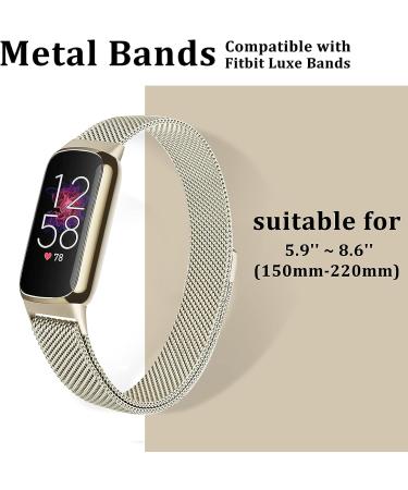 surundo Compatible with Fitbit-Luxe-Bands for Women Men  Magnetic Clasp Stainless Steel Mesh Metal Milanese Loop Wristband Replacement Strap for Fitbit Luxe/Luxe Special Edition Fitness Tracker Starlight - Buy Online on SooperMarket.com