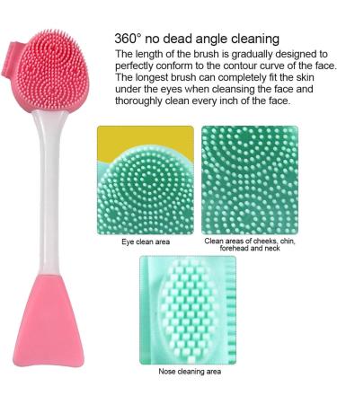 Double Head Facial Brush - Exfoliating Scrub & Massage Tool for Skincare | International Shipping Available - Buy Online on SooperMarket.com