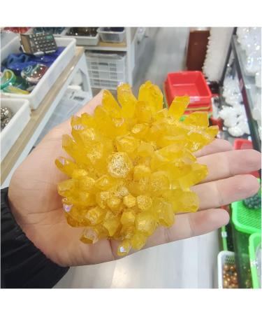 Natural Crystal Rough Crystals Yellow Natural Crystal Cluster Phantom Quartz Electroplating Crystal Aquarium Decoration Home Decor 1pcs (Size : 350-400g) - Buy Online on SooperMarket.com