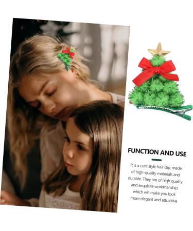 ABOOFAN 2 Pairs Christmas Tree Barrette Christmas Tree Hair Clips Kids Tiara Mini Santa Hats Christmas Hair Clip Hair Barrettes for Girls Mini Tiara Xmas Hairpin Baby Iron Antlers Filler - Buy Online on SooperMarket.com