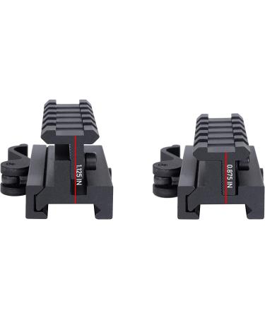 Monstrum Lockdown Series 2.5 Picatinny Riser Mount w/ Quick Release | Adjustable Height - Buy Online on SooperMarket.com