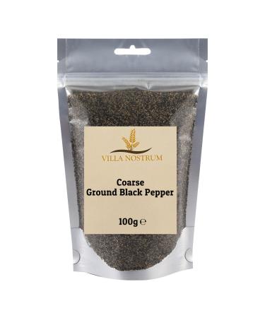 Cracked Black Pepper (Coarse Ground) 100g by Villa Nostrum
