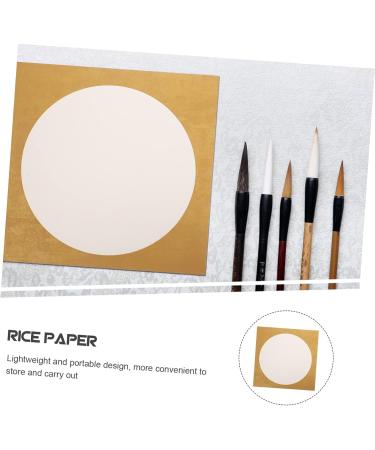 EXCEART 10 sheets Professional with Traditional Decorative Chinese Dried Art Writing Rice Thickened Golden 33X33CM - Buy Online on SooperMarket.com