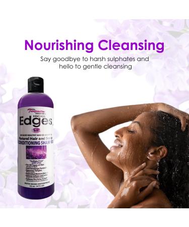 Hicks Edges Natural Hair & Scalp Conditioning Shampoo with Lilac - 16 oz | Shop Internationally for Healthy Hair - Buy Online on SooperMarket.com