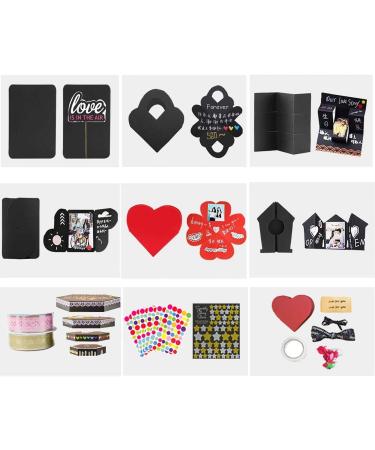 Wanateber Explosion Box DIY Handmade Photo Box for Birthday, Anniversary, Valentine's Day, Wedding - Black - Buy Online on SooperMarket.com