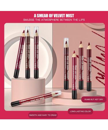 Beteligir 8 Colors Matte Lip Liner Set - Long Lasting Pencil | Smooth & Non-Drying | Cruelty-Free (01) - Buy Online on SooperMarket.com