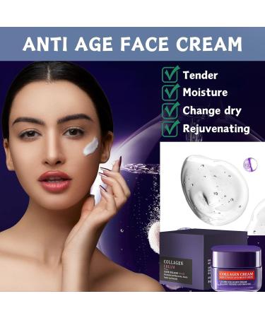 Trendyfave Collagen Cream Collagen Face Cream Anti Aging Cream Collagen Anti-Wrinkle Cream Anti Aging Face Cream Anti-Wrinkle Cream for Lifting for Face Forehead Crow s feet Neck 50g - Buy Online on SooperMarket.com