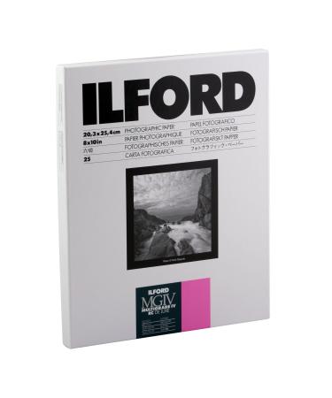 Ilford Multigrade IV RC Deluxe Resin Coated VC Variable Contrast - Black and White Enlarging Paper, 8x10 Inches, 25 Sheets, Glossy Surface (116 8190) 1 Pack