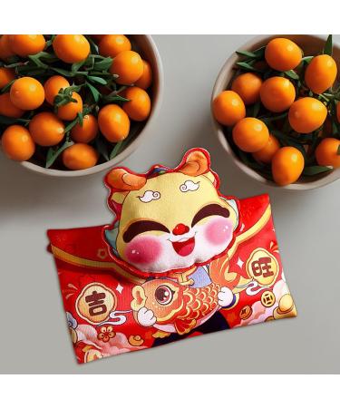 JAYIOLA Hong Bao Red Packet Gift Packages Hongbao Chinese Lunar New Year Red Envelopes for Spring Festival Graduation DragonHead 18.5x14cm - Buy Online on SooperMarket.com