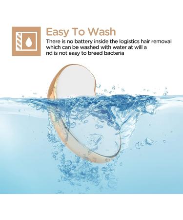 Crystal Hair Eraser - Painless Exfoliation Hair Remover for Arms, Legs, Back - Reusable & Washable - Portable Epilator - Fast & Easy - Gold - Buy Online on SooperMarket.com