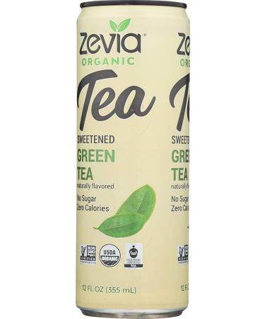 Zevia Organic Green Tea - 12 Fl Oz | Zero Calorie & Naturally Sweetened - Buy Online on SooperMarket.com
