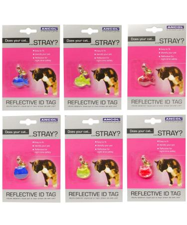 3 X Cat Reflective ID Tag - Assorted Colours/Designs