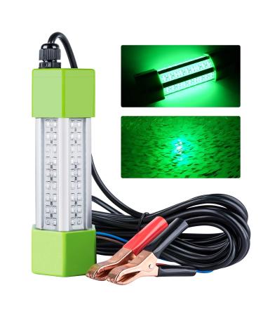 Goture 12v 45w Underwater Fishing Light  Portable IP68 LED Freshwater & Saltwater Submersible Waterproof Lure Bait Lamp with 5M Cord for Boat Kayak Bank Dock  Green, White 108LED/70w/Green