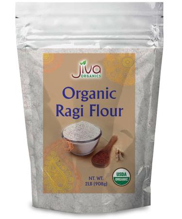 Jiva Organic Ragi Flour 2 Pound Bag (32 ounce) - Finger Millet Flour 2 Pound (Pack of 1)